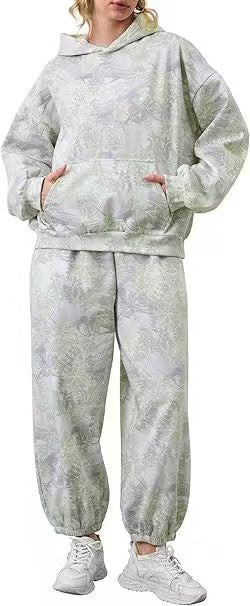 Fleece-Lined 3D Printed Hoodie & Pants Set – Unisex Casual Tracksuit