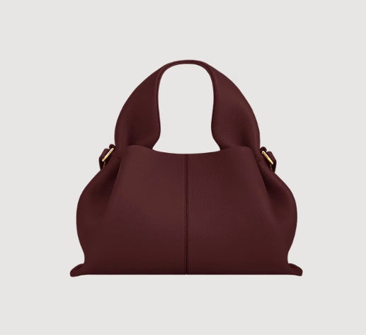 Genuine Leather Dumpling Cloud Bag – Versatile Crossbody & Shoulder Handbag