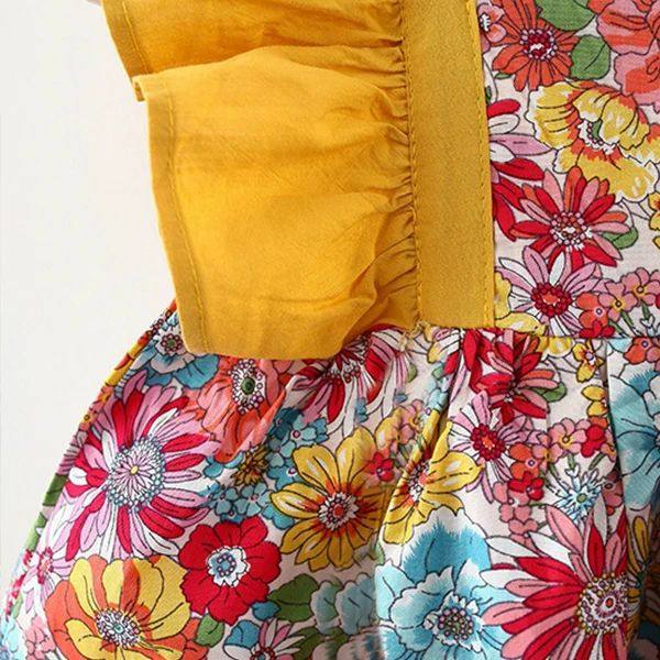100% Cotton Baby Princess Dress – Elegant Toddler Party & Wedding Outfit (6M–3Y)