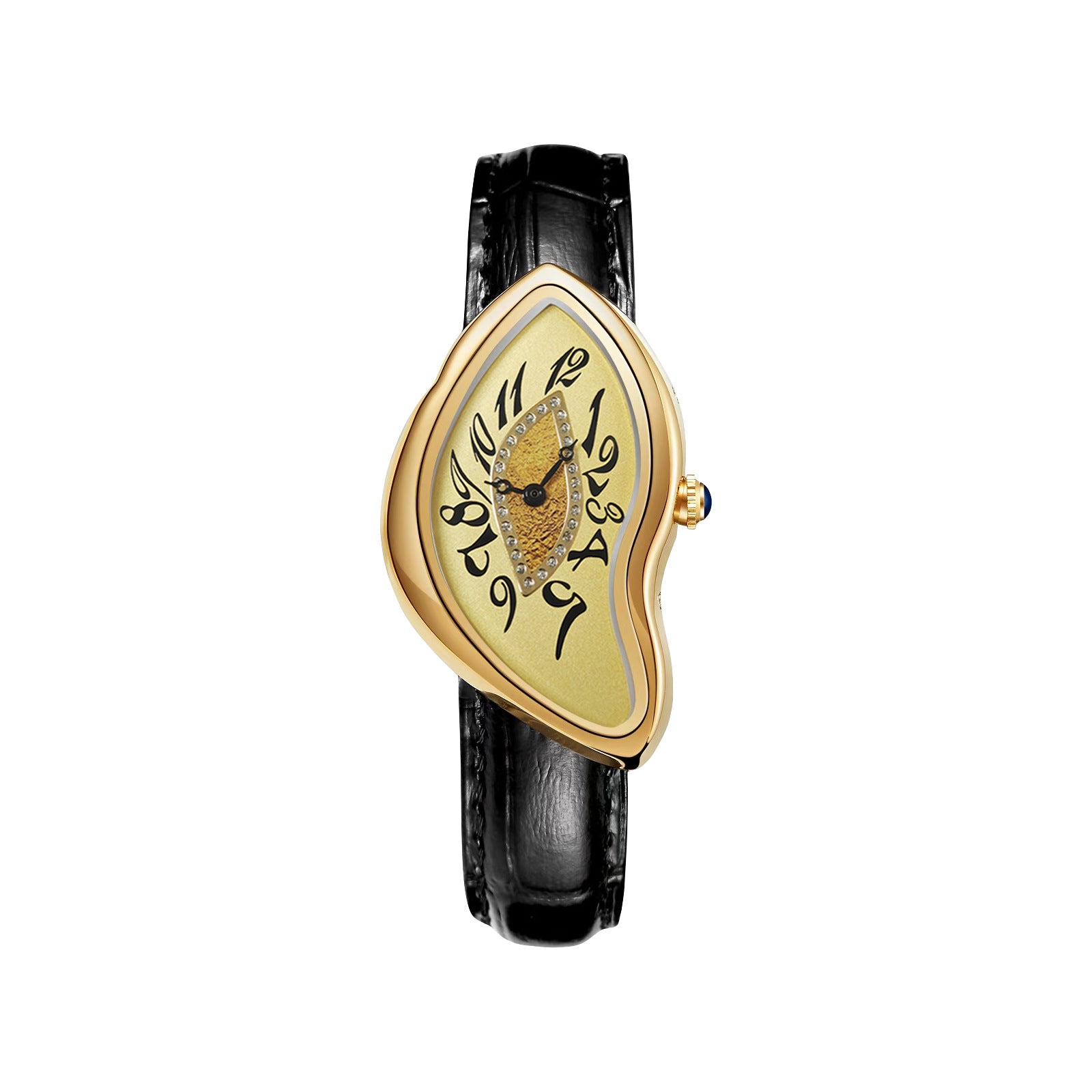 Vintage Oval Quartz Watch – Leather Strap Wristwatch with Waterproof Design