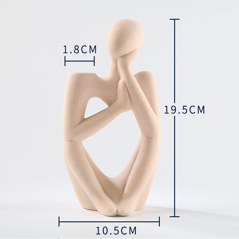 Nordic Ceramic Vase – Matte Minimalist Porcelain Decorative Flower Pot