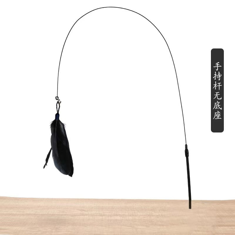 Extended Steel Wire Suction Cup Cat Teaser Wand