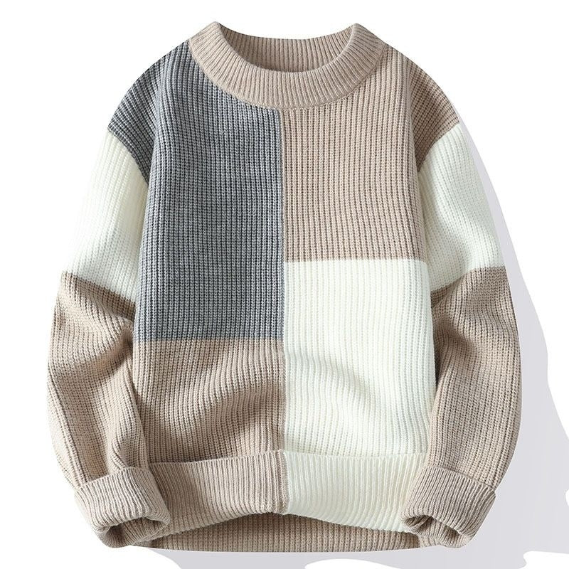 Mink Velvet Half Turtleneck Sweater – Thick Jacquard Batwing Knit Pullover