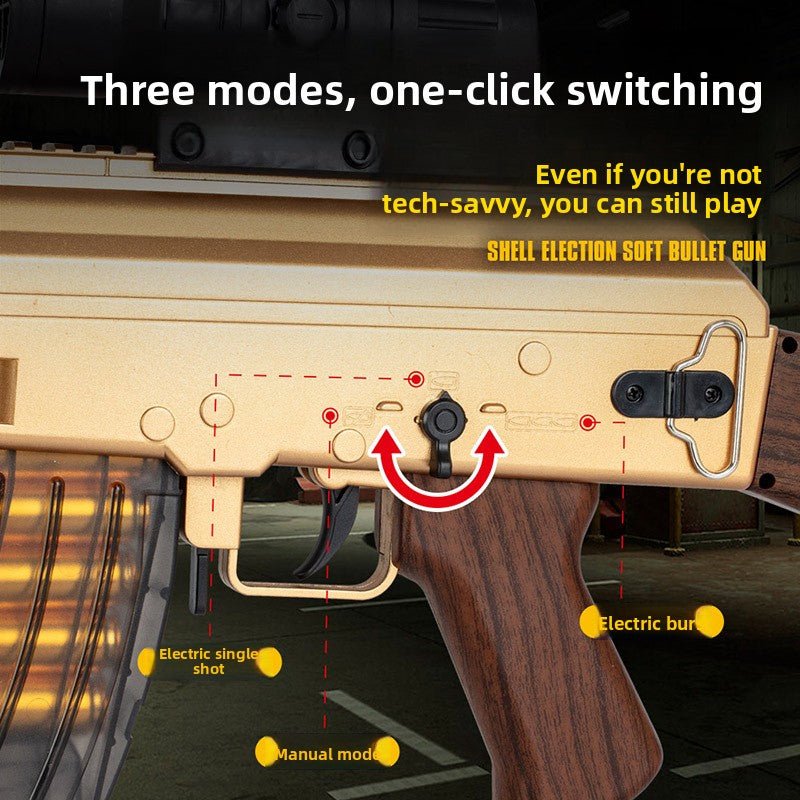 Electric Toy Gun with Motorized Firing and Shell Ejection