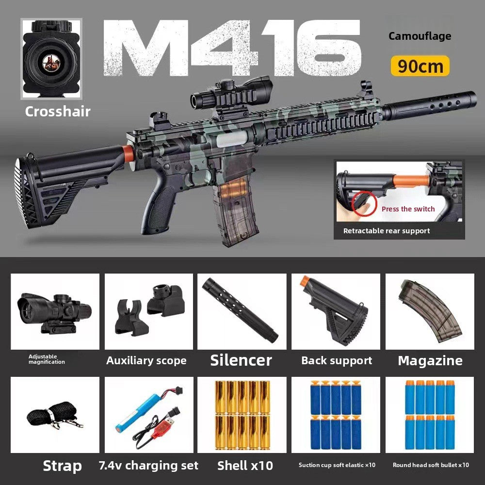 Electric Toy Gun with Motorized Firing and Shell Ejection