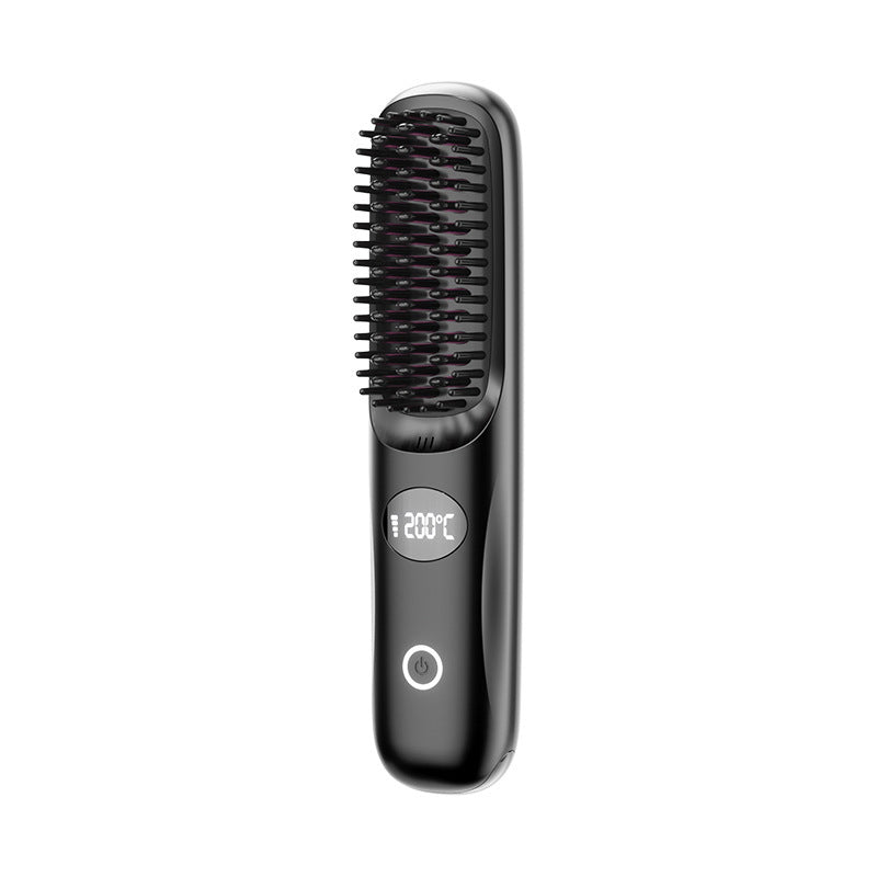 Cordless Hair Straightening Comb – Ceramic Rechargeable Styling Brush