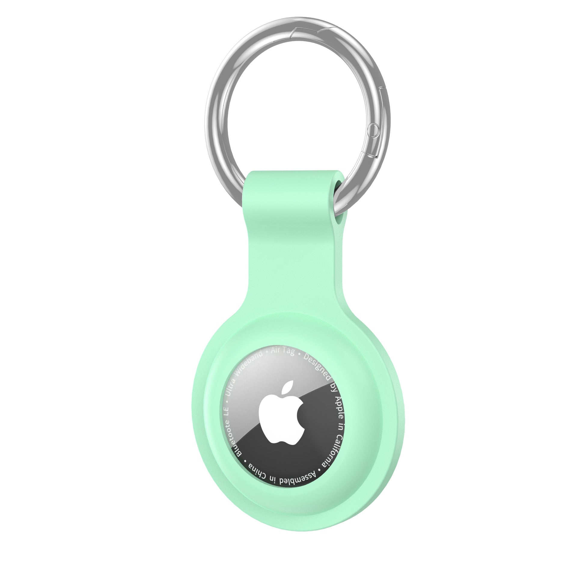 Silicone AirTag Protective Case – Waterproof Keychain Holder with Spring Buckle