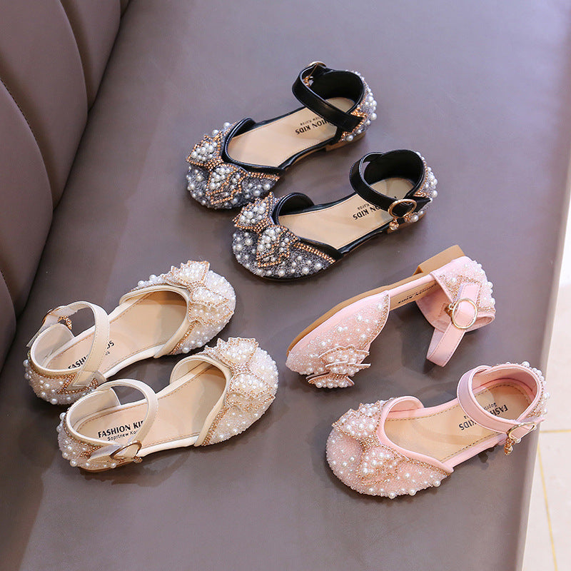 Girls’ Bow Sandals – Soft Sole Princess Summer Shoes for Kids