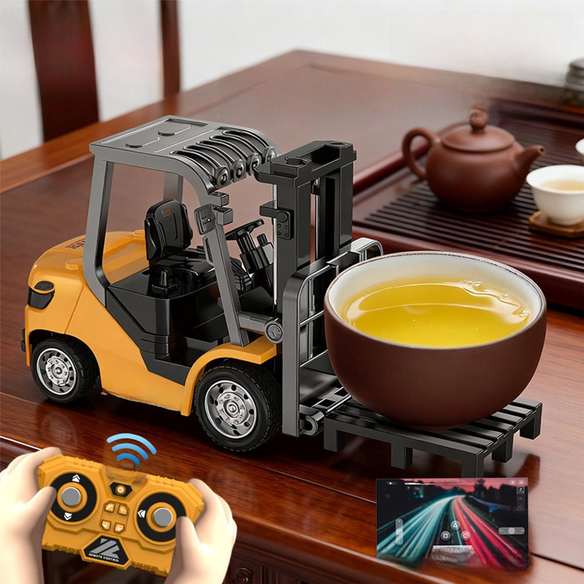 Mini Forklift Toy with Bluetooth Remote Control