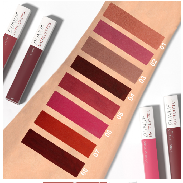 8-Piece Velvet Matte Lip Gloss Set – Long-Lasting Waterproof Liquid Lipstick Collection