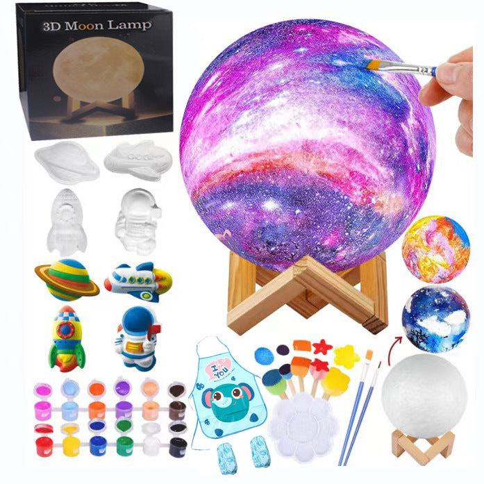 DIY Hand-Painted Moon Lamp – Creative Night Light Gift Set