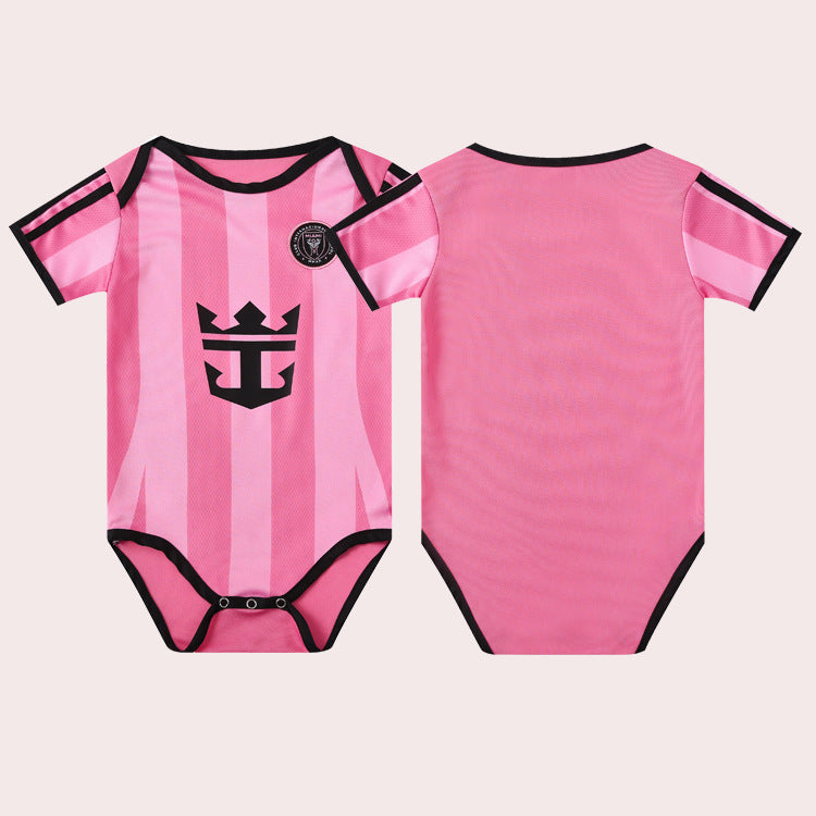 Bamboo Fiber Baby Football Jumpsuit – Soft Breathable Sports-Themed Romper (5–18 Months)