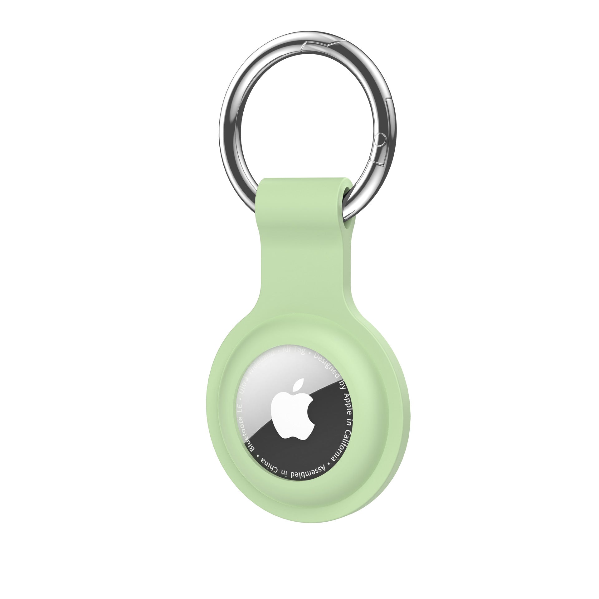Silicone AirTag Protective Case – Waterproof Keychain Holder with Spring Buckle