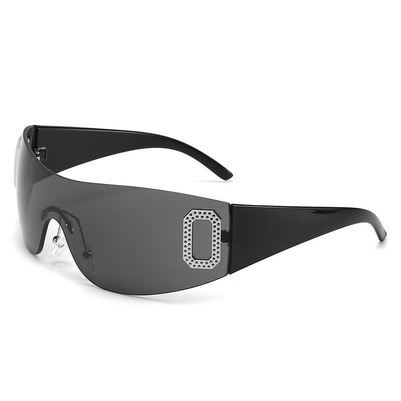 Rimless UV400 Sunglasses – Y2K One-Piece Lens Fashion Eyewear