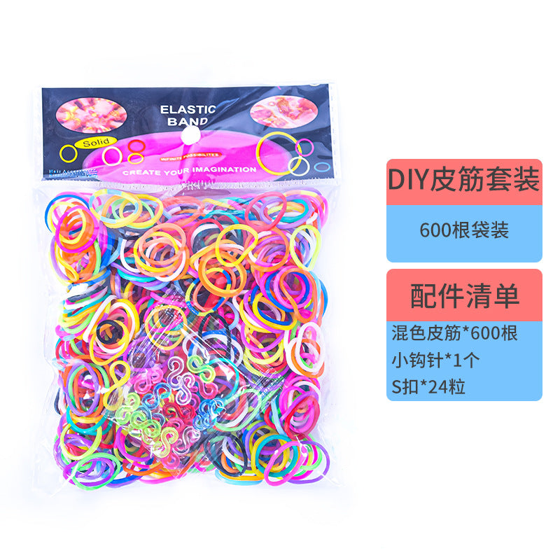 DIY Rubber Band Bracelet Kit – Colorful Weaving Craft Set for Kids