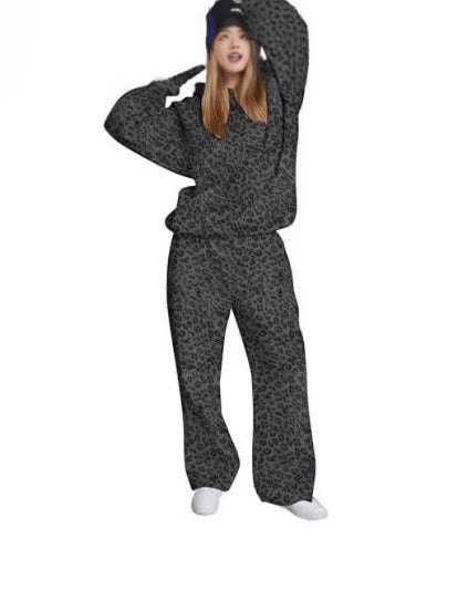 Fleece-Lined 3D Printed Hoodie & Pants Set – Unisex Casual Tracksuit