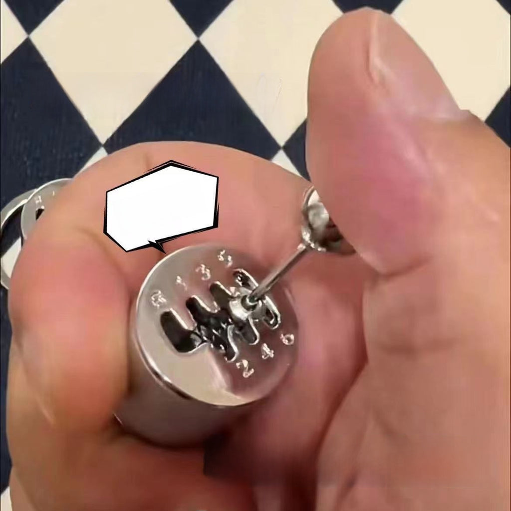 Manual Transmission Gear Shift Keychain – Metal Fidget Toy Keychain Accessory