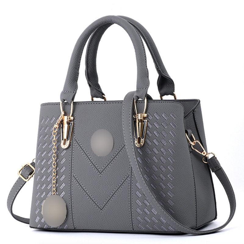 Casual Zipper Shoulder Bag – Soft Structured Everyday Handbag