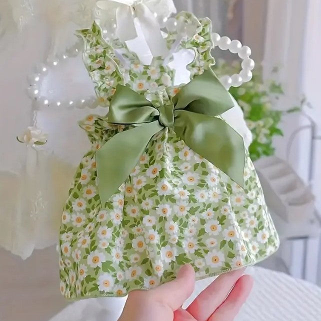 Daisy Dog Dress – Lightweight Cotton Pet Dress for Small Dogs