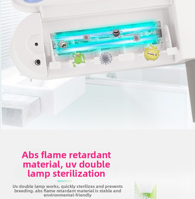 UV Toothbrush Sterilizer Holder – Automatic Toothpaste Dispenser & Wall-Mounted Storage