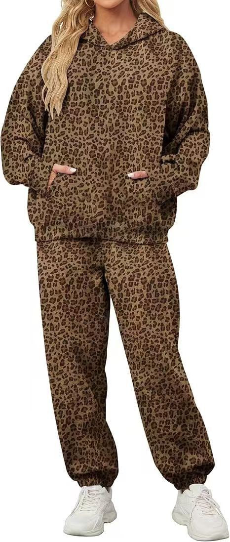 Fleece-Lined 3D Printed Hoodie & Pants Set – Unisex Casual Tracksuit