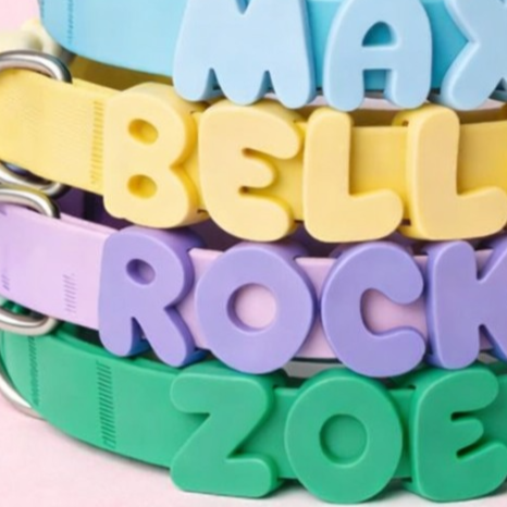 Silicone Letter Charm – Personalized Pet Collar Name Tag