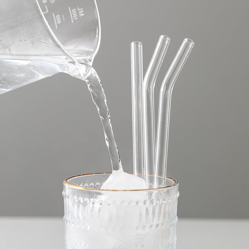 Reusable Glass Straws – Eco-Friendly & Heat-Resistant