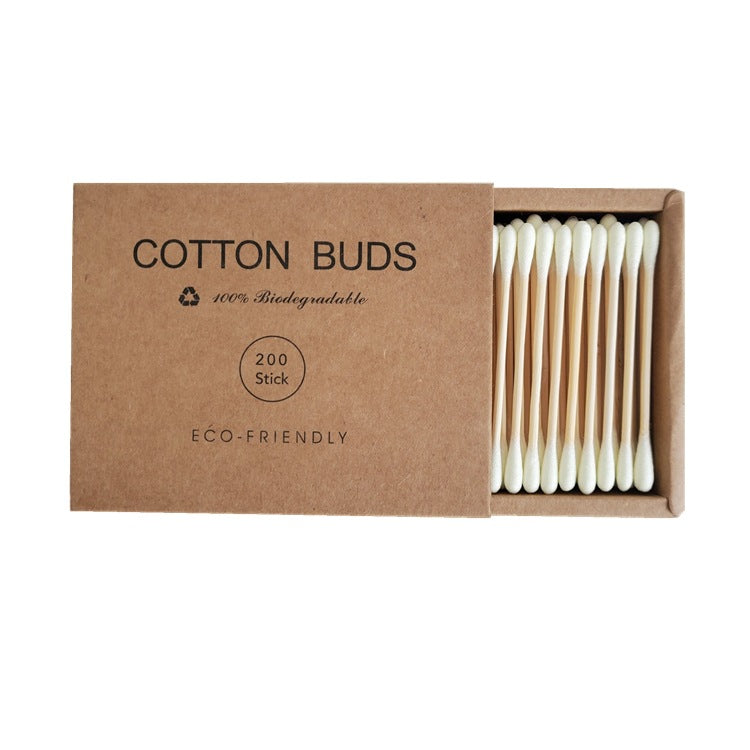 Double-Head Cotton Swabs – Disposable Makeup & Cleaning Applicators (200 Pack)