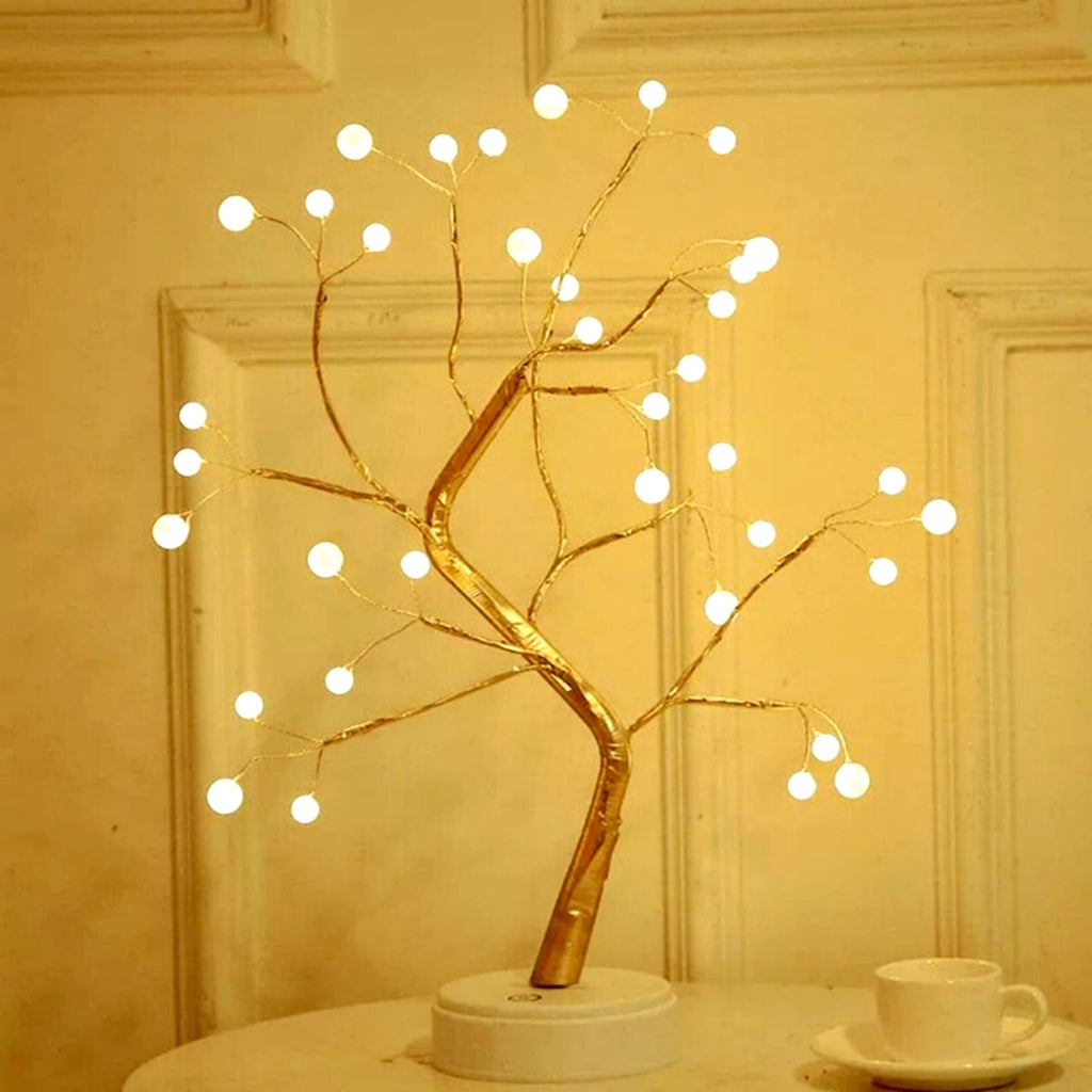 LED Bonsai Tree Light – 108 Warm White Decorative Branch Lamp (USB & Battery Powered)