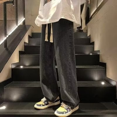 Retro Straight-Leg Jeans – American High Street Casual Denim