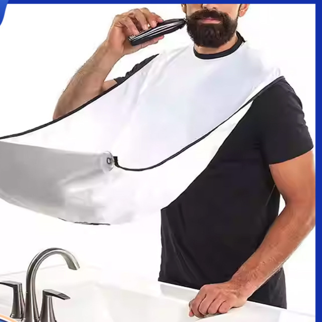 Beard Shaving Apron with Suction Cups
