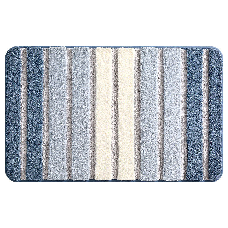 Plush Non-Slip Floor Mat – Absorbent Quick-Dry Striped Rug
