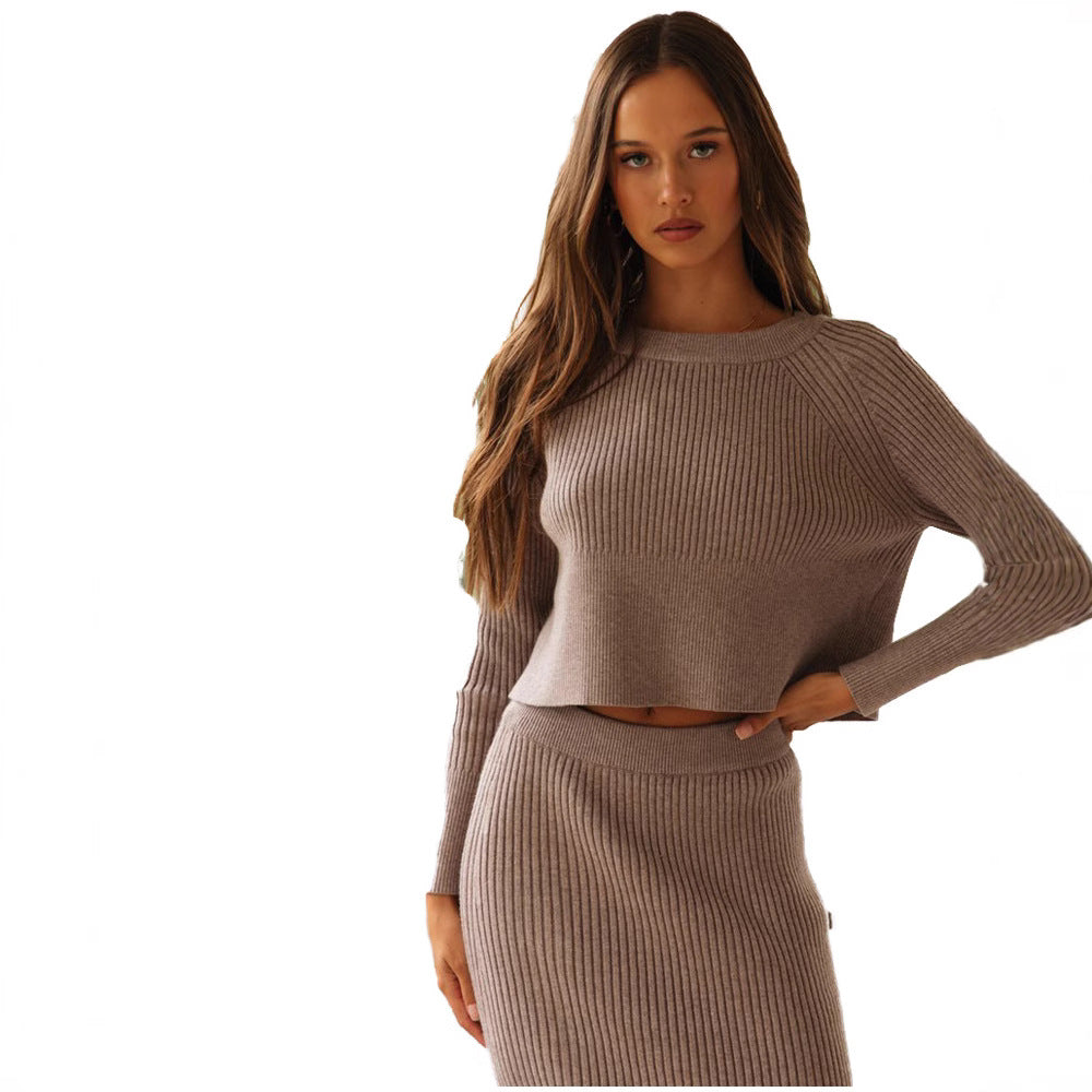 Split Detail Sweater & Skirt Set