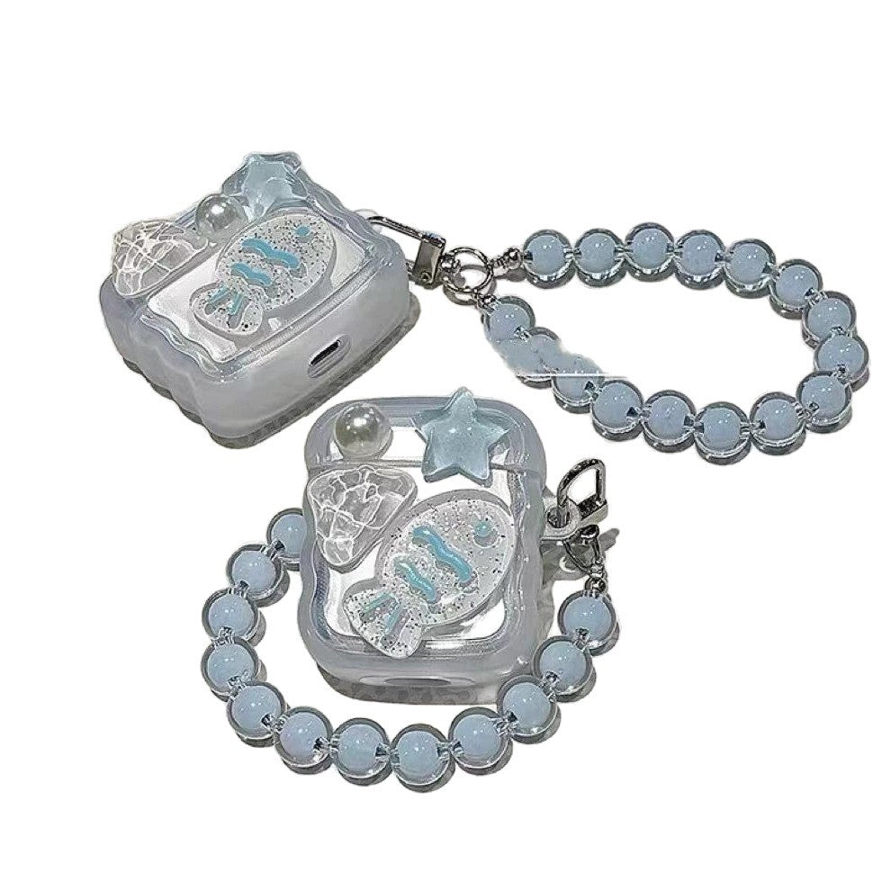 Ice Blue Fish AirPods Case – Transparent TPU Protective Cover