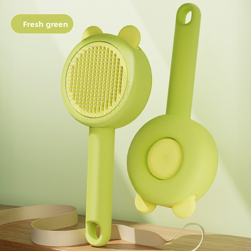Self-Cleaning Pet Grooming Brush – One-Click Hair Removal Comb for Dogs and Cats