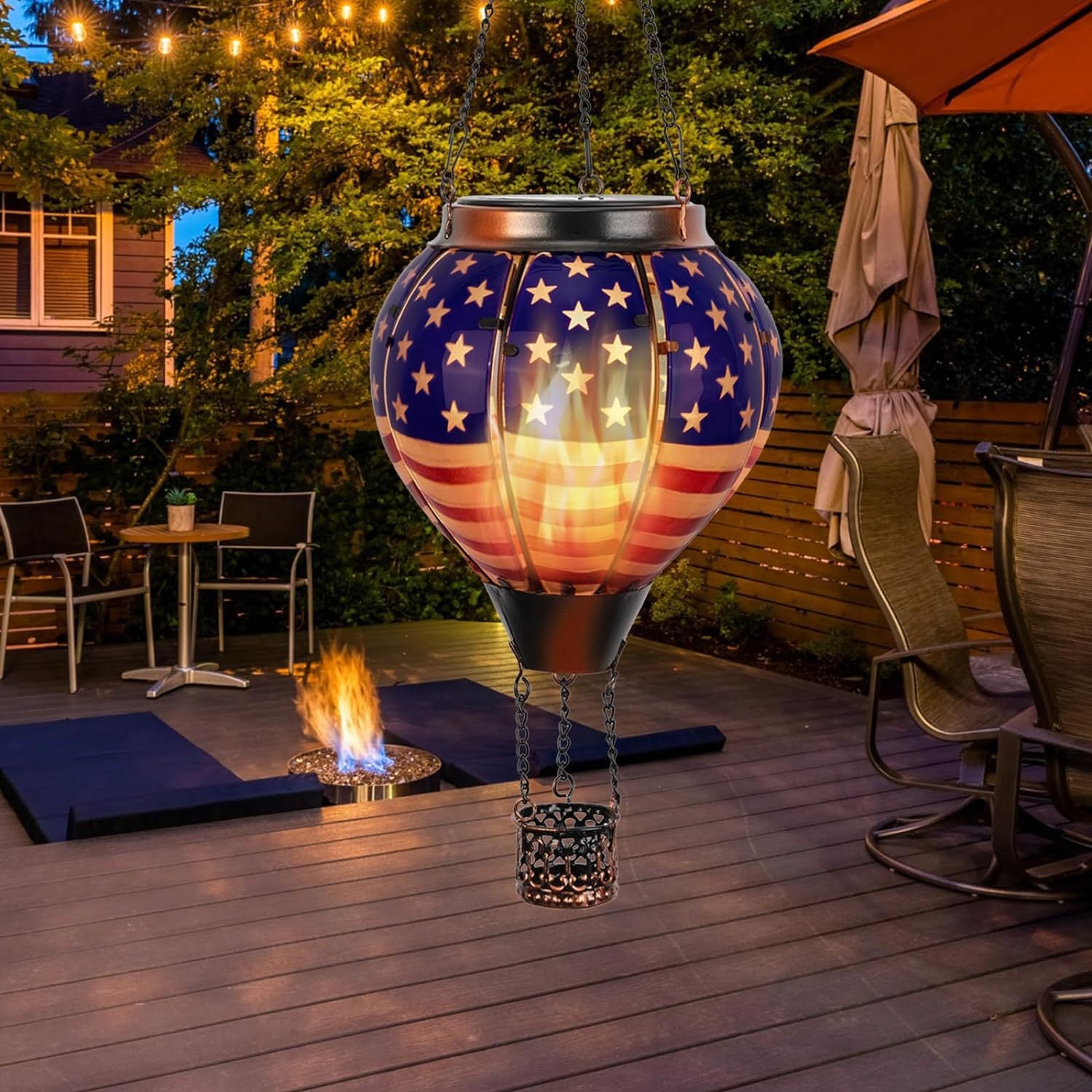 Solar Hanging Lantern – Outdoor Decorative Light with Dual Modes