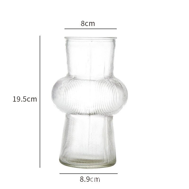 French Lantern Glass Vase – Elegant Hydroponic Flower Arrangement Decor