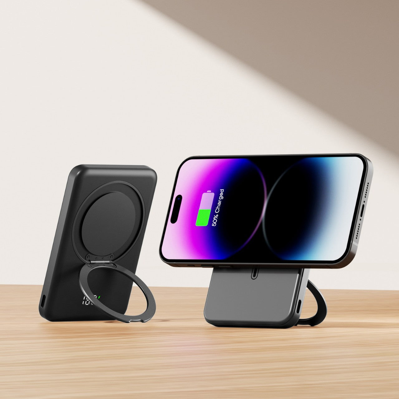 Magnetic Wireless Power Bank – 10,000mAh Fast Charging Portable Charger with Stand