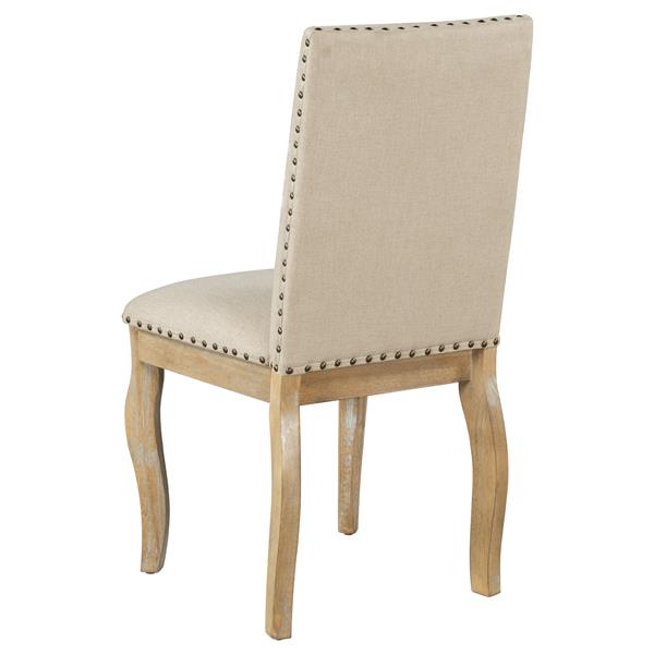 Wooden upholstered fabric dining chairs