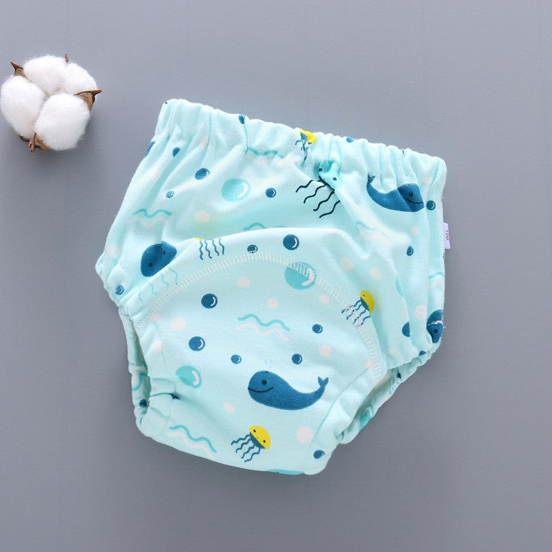 Waterproof Cotton Baby Training Pants – Breathable Potty Training Underwear with Cartoon Designs