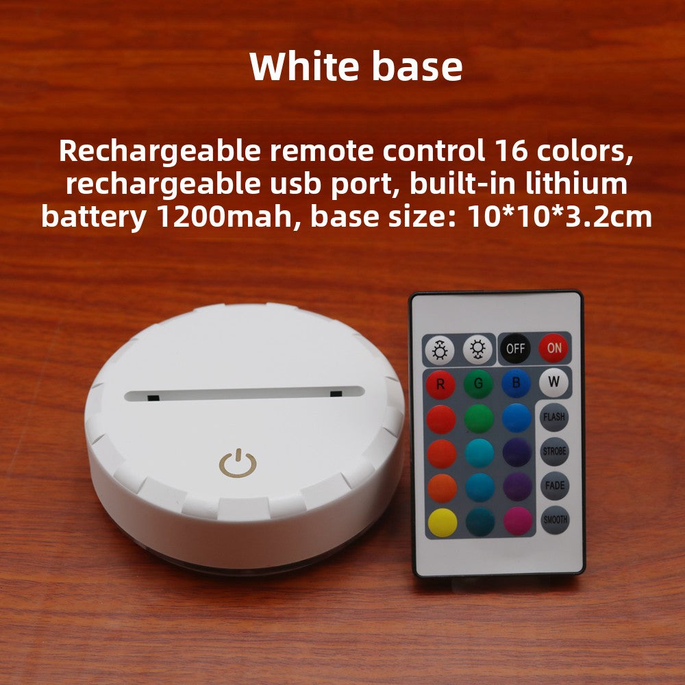 3D LED Night Light – Touch Control Multi-Color Acrylic Twist Knot Lamp (USB Powered)