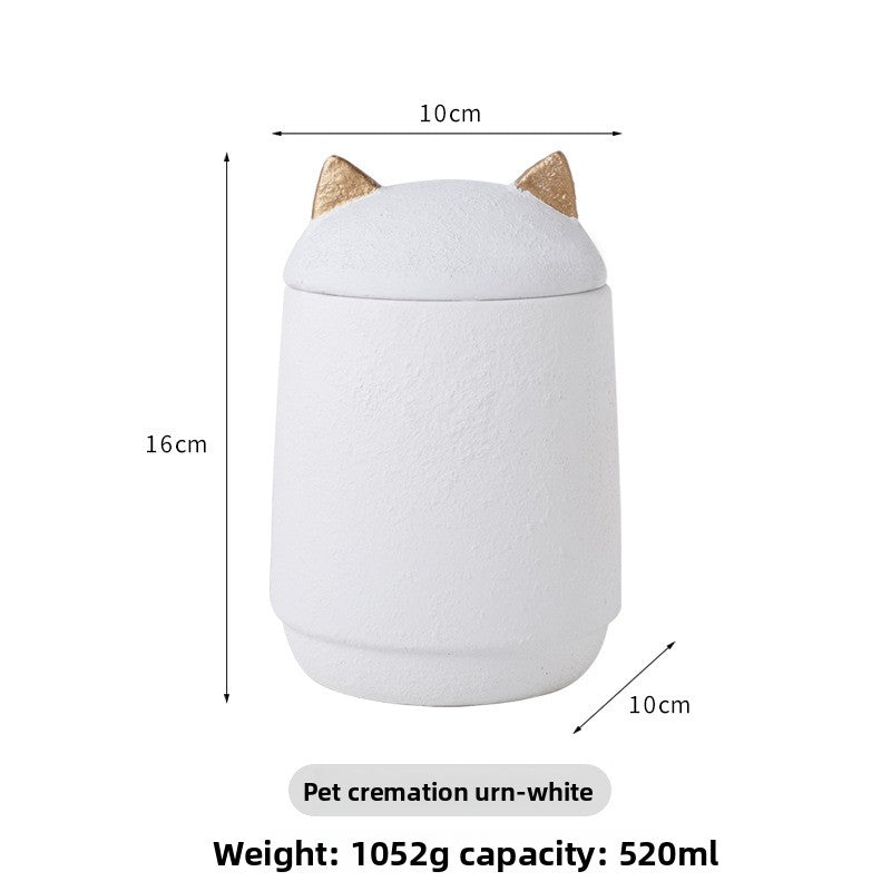 Pet Memorial Urn – Handcrafted Cement Keepsake for Ash Storage
