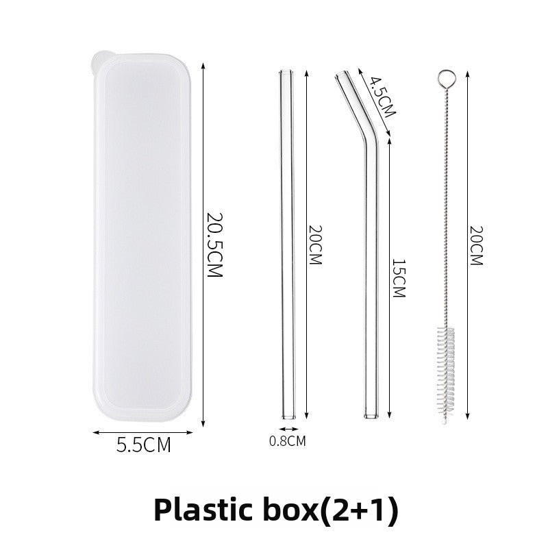Reusable Glass Straws – Eco-Friendly & Heat-Resistant