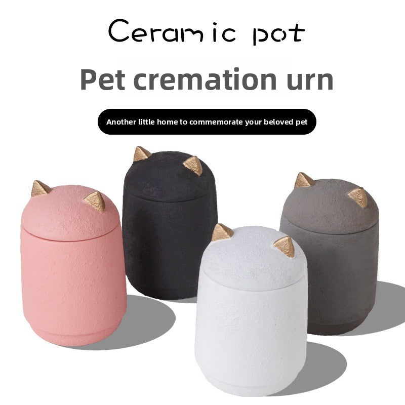 Pet Memorial Urn – Handcrafted Cement Keepsake for Ash Storage