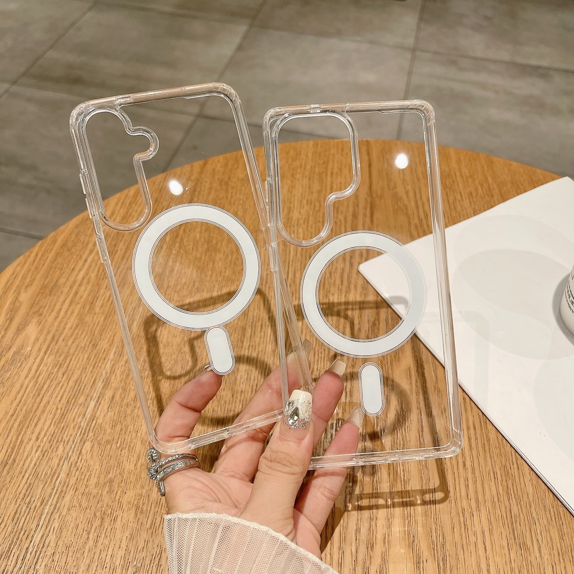Magnetic Clear Phone Case – Shockproof Protective Cover for Samsung