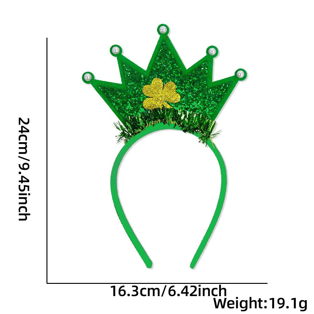 St. Patrick's Day Hairband - Festive Clover & Rainbow Party Headband