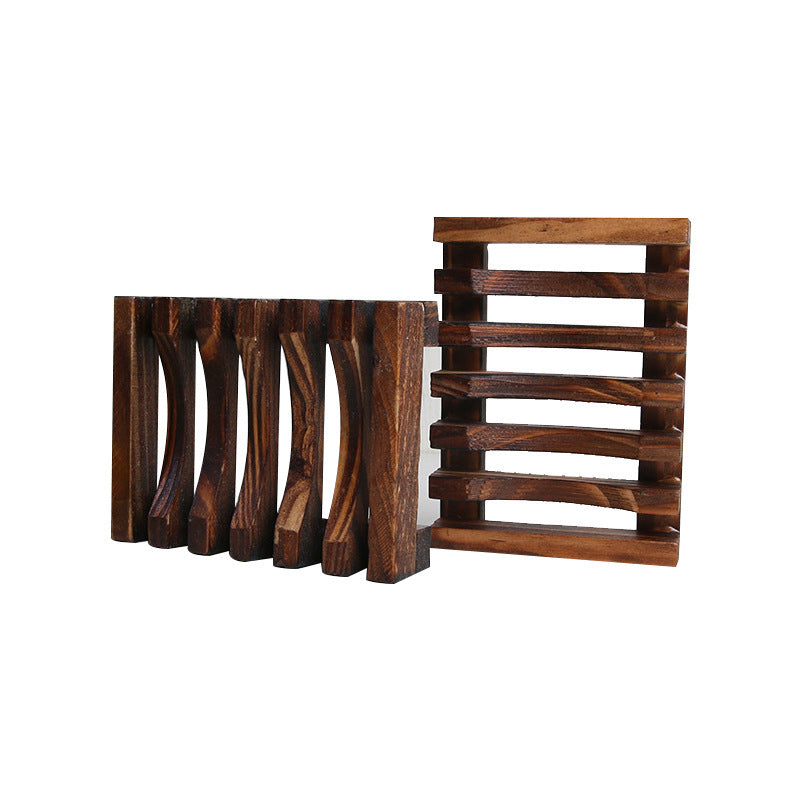 Bamboo Soap Dish – Wooden Drainage Soap Holder for Bathroom & Kitchen