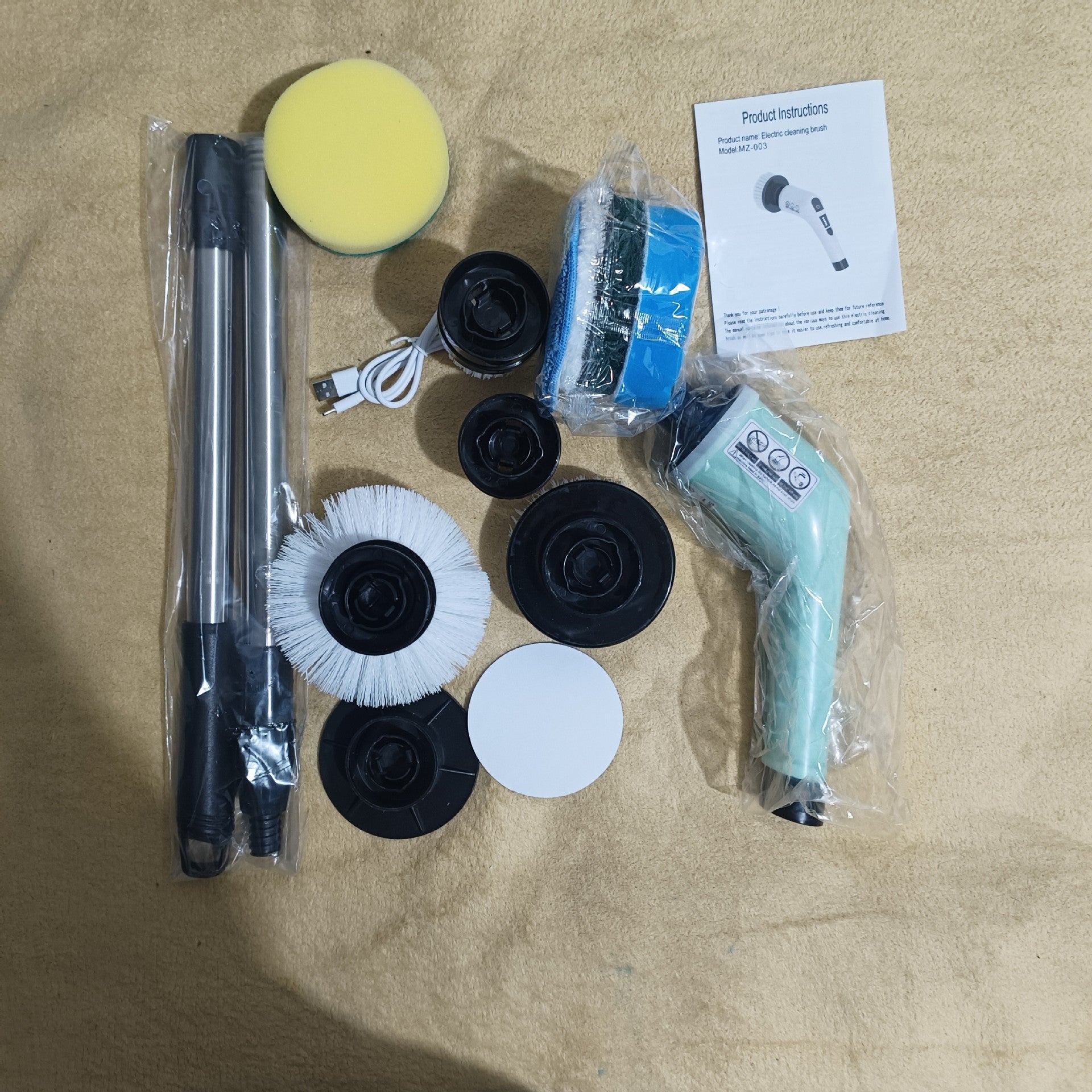 Electric Spin Cleaning Brush – Cordless Bathroom Scrubber with Multiple Heads