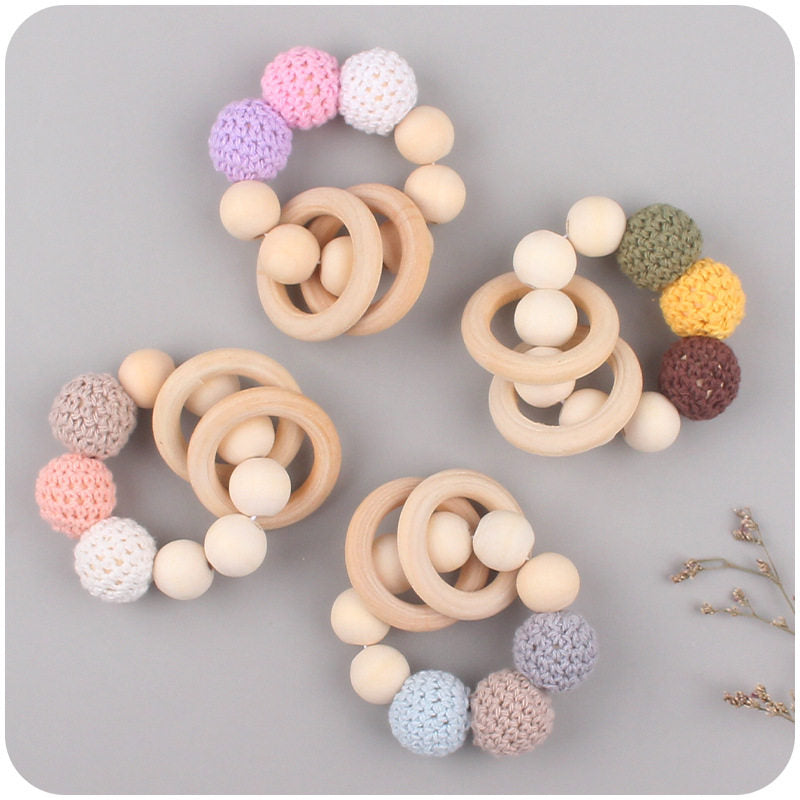 Personalized Pacifier Clip – Soft Yarn Ball Baby Accessory