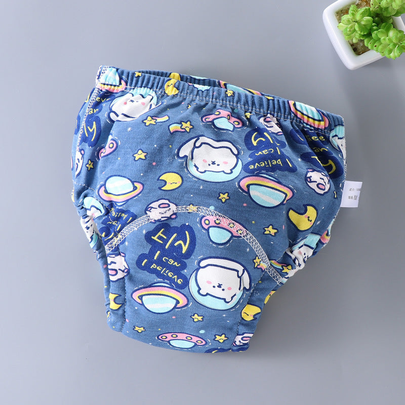 Waterproof Cotton Baby Training Pants – Breathable Potty Training Underwear with Cartoon Designs